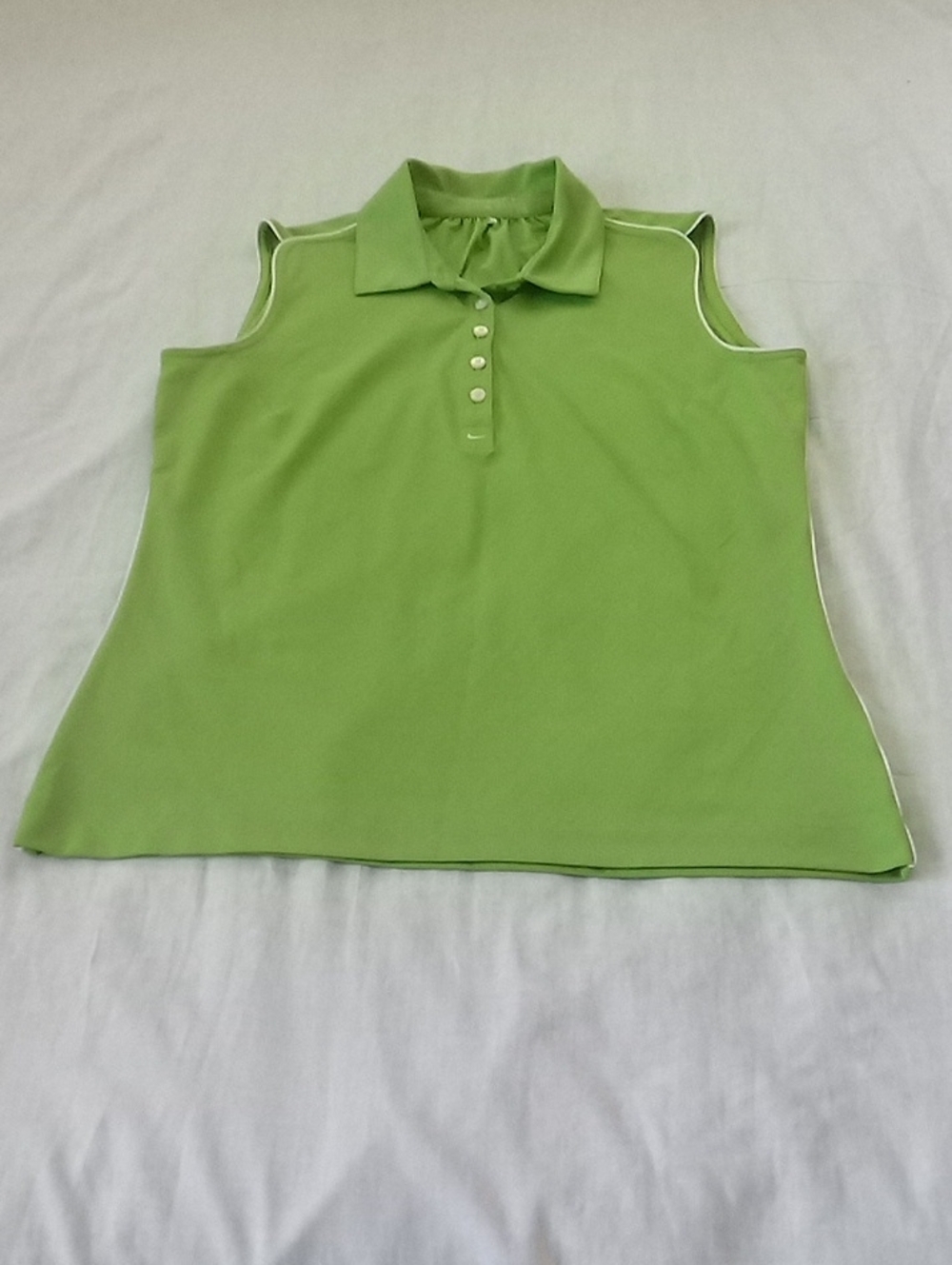 Nike Lime Green Sleeveless Polo Top